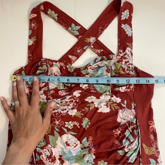 Free People Ginger Snap Top in Rust Criss Cross Strappy OB1669468 Size Medium - Picture 11 of 11